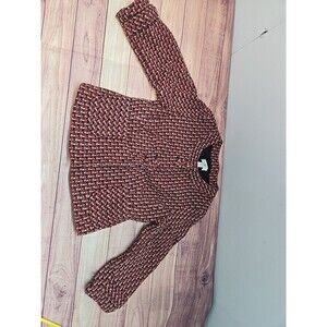 Vintage Loft Ann Taylor Tweed Suit Jacket Blazer Red Brown Women Sz 4